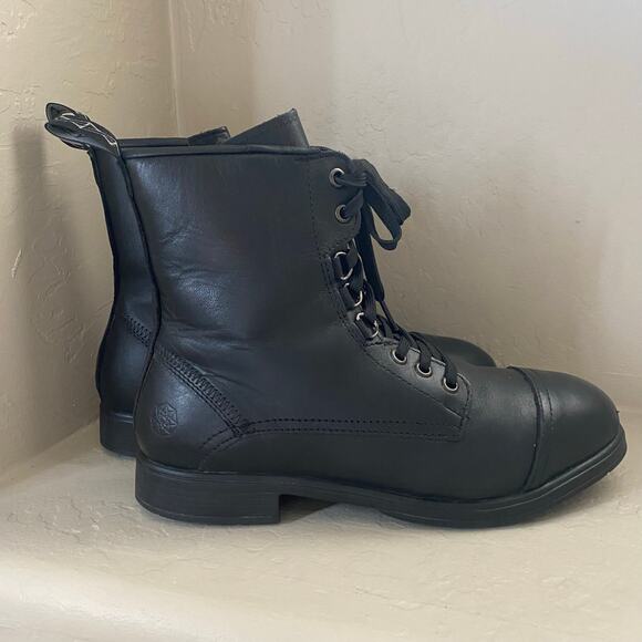 Xena Spice Lace Up Steel Toe Work Boots Womens Size 9 Jet Black Safety Boot - Picture 4 of 8